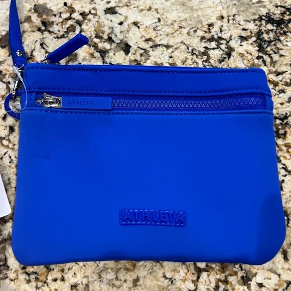 Athleta Varsity Blue Clutch Wristlet - Picture 2 of 6